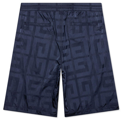 4G Shiny Bermuda Shorts - Navy
