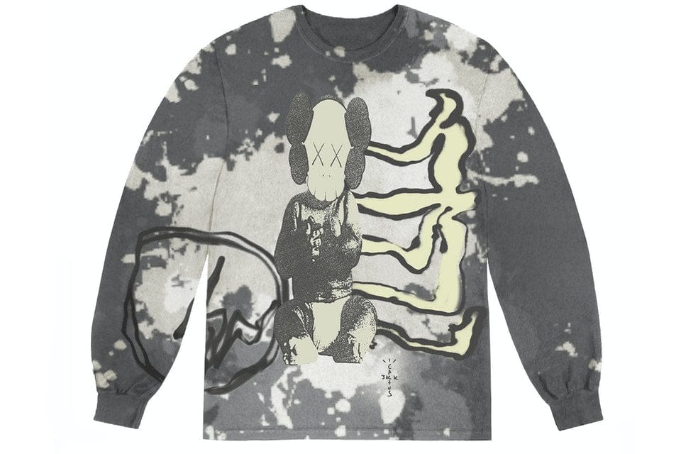 TRAVIS SCOTT CACTUS JACK + KAWS FOR FRAGMENT LONG SLEEVE TEE GREY