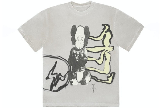 TRAVIS SCOTT CACTUS JACK X KAWS FOR FRAGMENT TEE AGED YELLOW