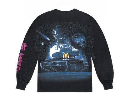 TRAVIS SCOTT X MCDONALD'S ACTION FIGURE SPACE LONG SLEEVE BLACK