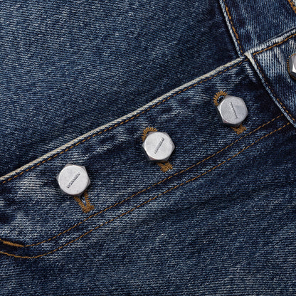 Tribal Denim Pants - Blue