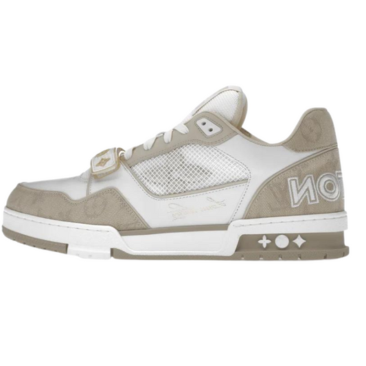 LOUIS VUITTON LV TRAINER BEIGE WHITE