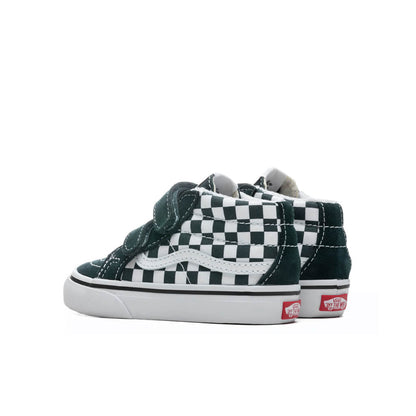 Toddler Sk8-Mid Reissue V "Checkerboard" - Scarab/True White