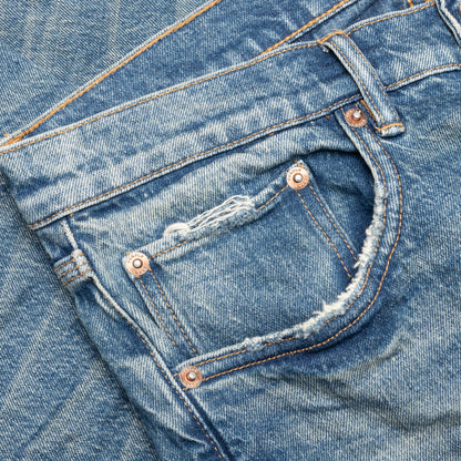 Vintage Knee Blowout - Mid Indigo 2