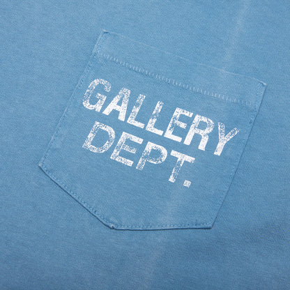 Vintage Logo Painted Tee - Dusty Blue