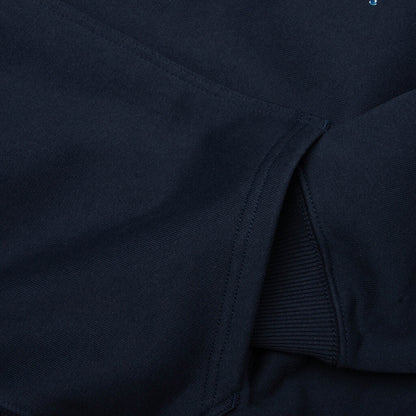 Wave Oval Hoodie - Navy