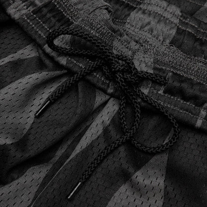 Waved Mesh Shorts - Black