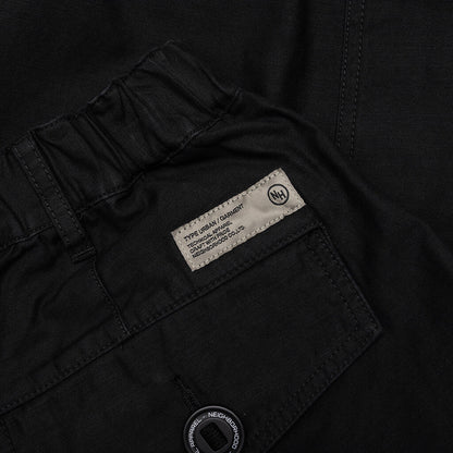 Wide Cargo Shorts Pants - Black