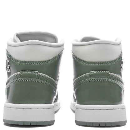 Women's Air Jordan 1 Mid SE - Sea Glass/Oil Green/Metallic Silver