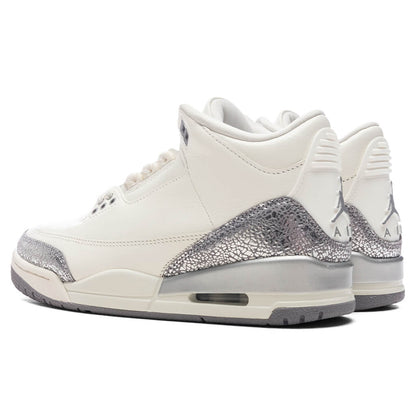 Women's Air Jordan 3 Retro - Sail/Cement Grey/Metallic Silver