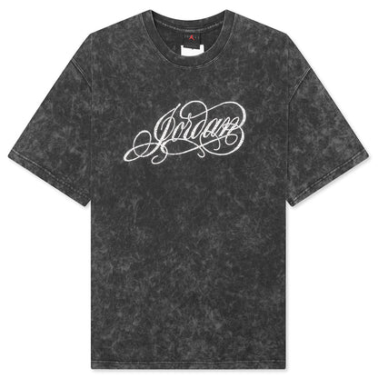 Women's Short-Sleeve Oversized Graphic T-Shirt with Swarovski® Crystals - Off Noir
