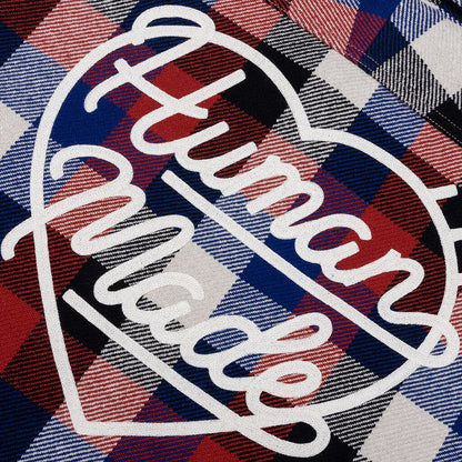 Wool Check Shirt Jacket - Red