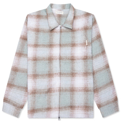 Wordmark Zip Shirt - Sage