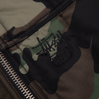 Work Jacket Quilted Nylon - Woodland Camo