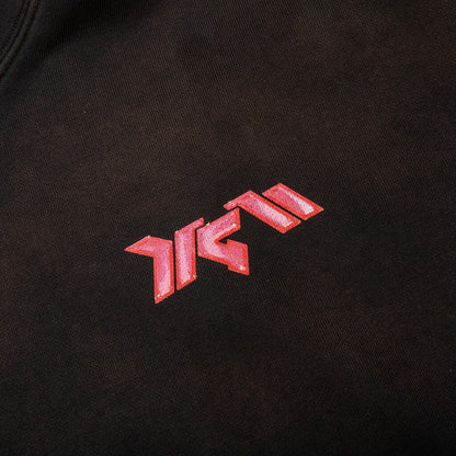 Xiao Long Oversized Hoodie - Bleached Black