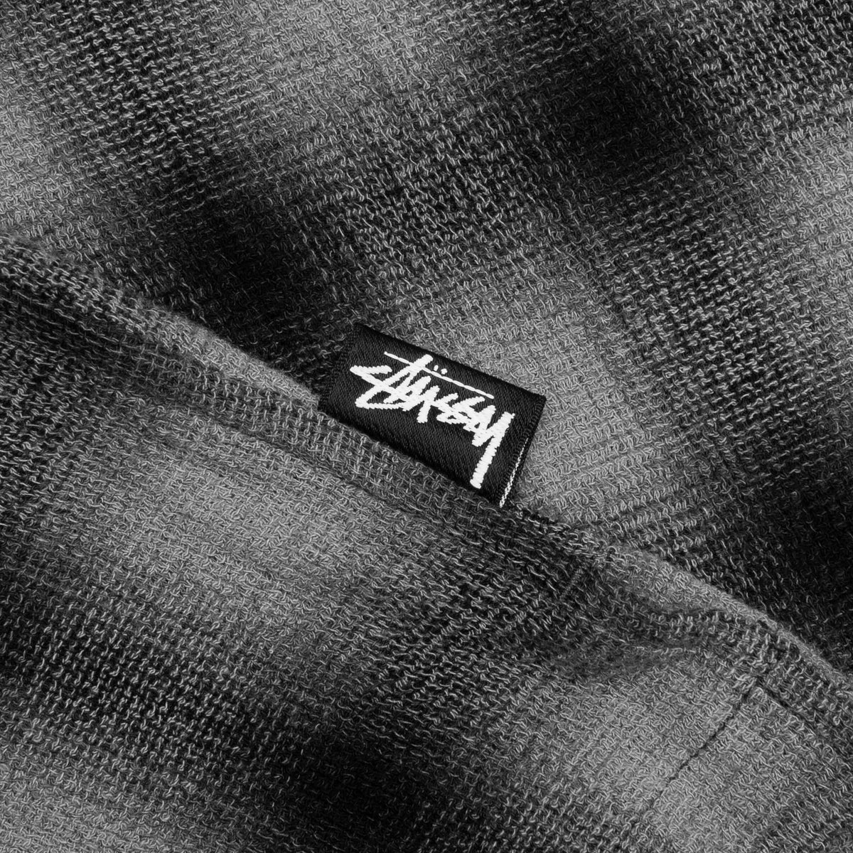 Zip Shirt Twisted Yarn Plaid - Charcoal