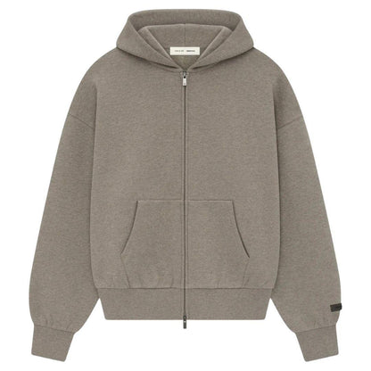 ESSENTIALS FOG CLASSIC FIT ZIP UP HOODIE HOMESTEAD HEATHER SS25