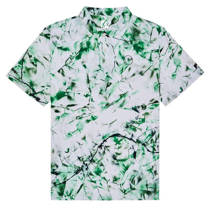 MALBON FUTURA POLY PERFORMANCE POLO WHITE/GREEN CAMO