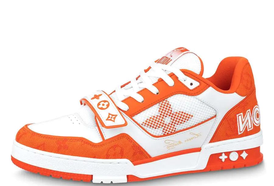 LOUIS VUITTON TRAINER MONOGRAM DENIM ORANGE