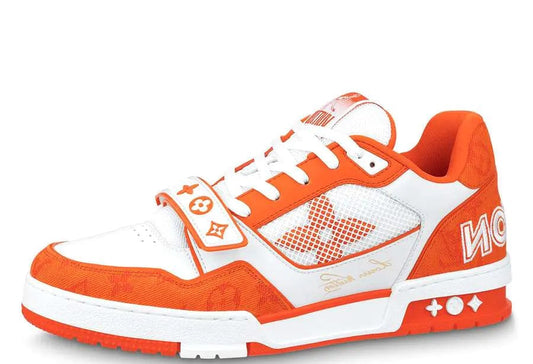 LOUIS VUITTON TRAINER MONOGRAM DENIM ORANGE