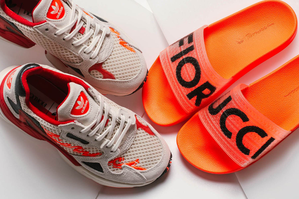 adidas Originals x Fiorucci Adilette Slide - Solar Orange/Black