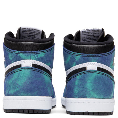 Air Jordan 1 High OG (PS) "Tie-Dye" - White/Black/Aurora Green