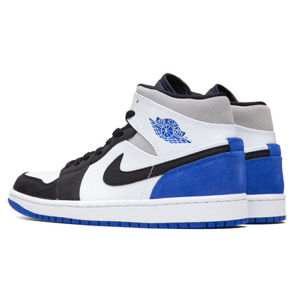 Air Jordan 1 Mid "Royal Black Toe" - Black/White/Blue