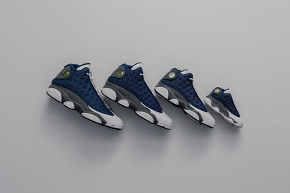 Air Jordan 13 Retro (PS) "Flint Grey" - Navy/University Blue