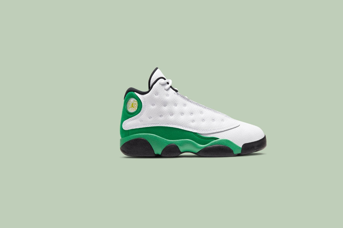 Air Jordan 13 Retro (PS) "Lucky Green" - White/Black