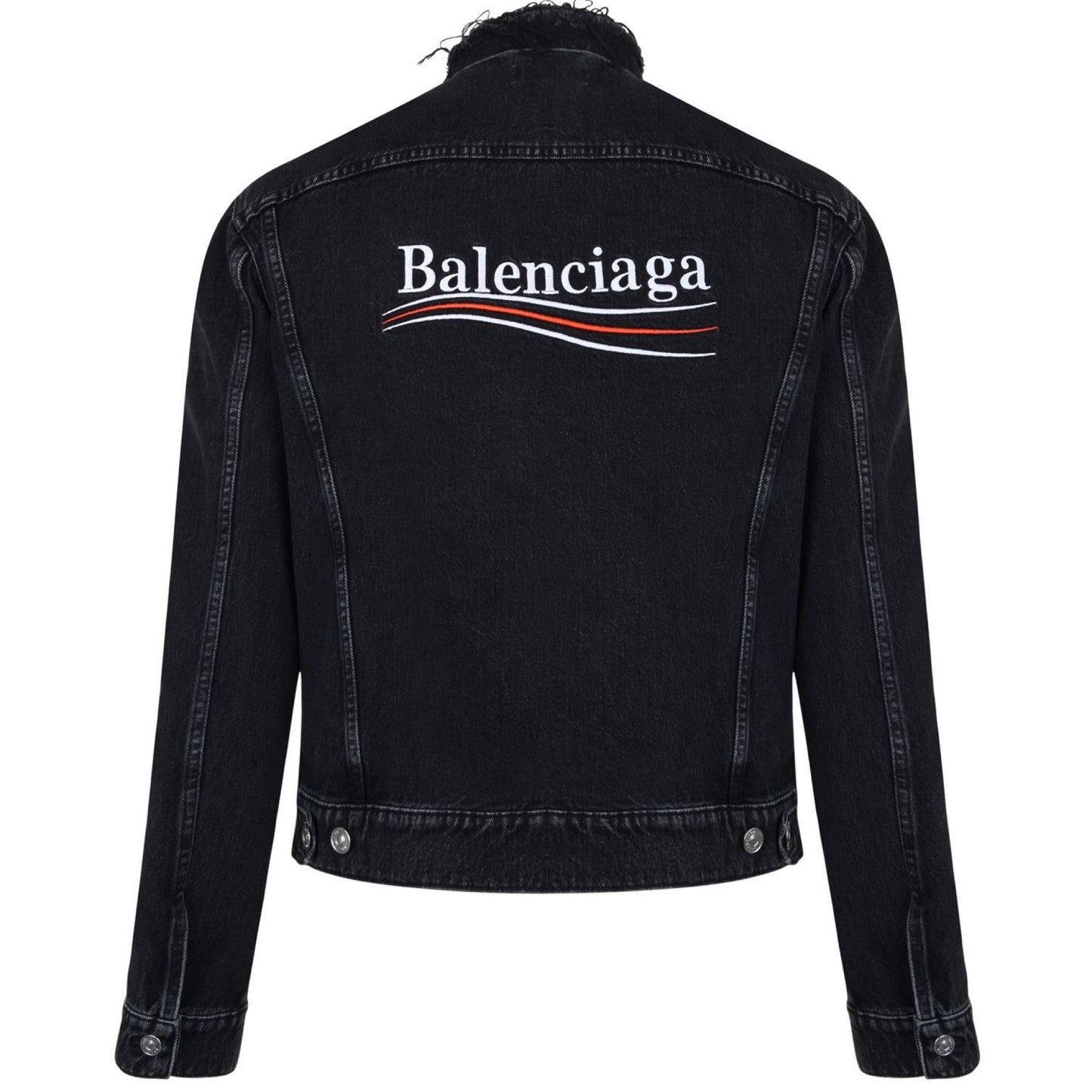 Balenciaga Politcal Logo Denim Jacket