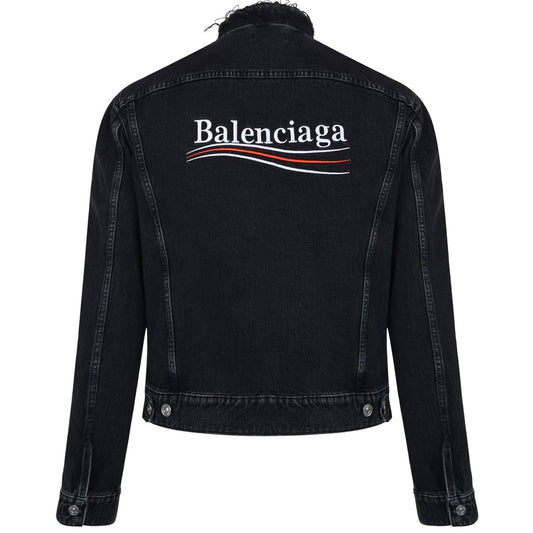 Balenciaga Politcal Logo Denim Jacket