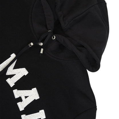 Balmain Black College Logo Hoodie
