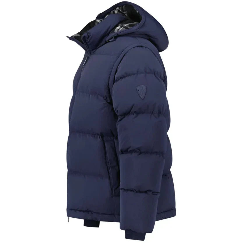 Burberry Navy Technical Nylon Puffer Coat