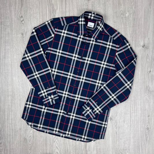 Burberry Check Shirt - Navy