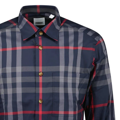 Burberry 'Claverdon' Check Shirt in Navy