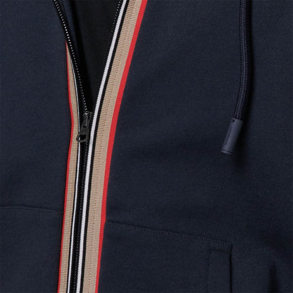 Burberry Navy Classic Trim Hoodie