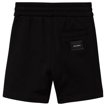 Dolce & Gabbana Black Plaque Sweatshort