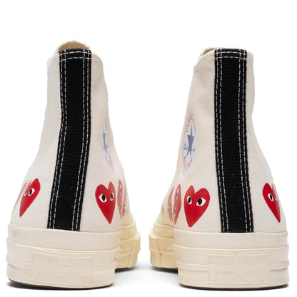 Converse x Comme Des Garcons PLAY All Star Chuck '70 Hi "Multi Heart" - Off-White [2019]