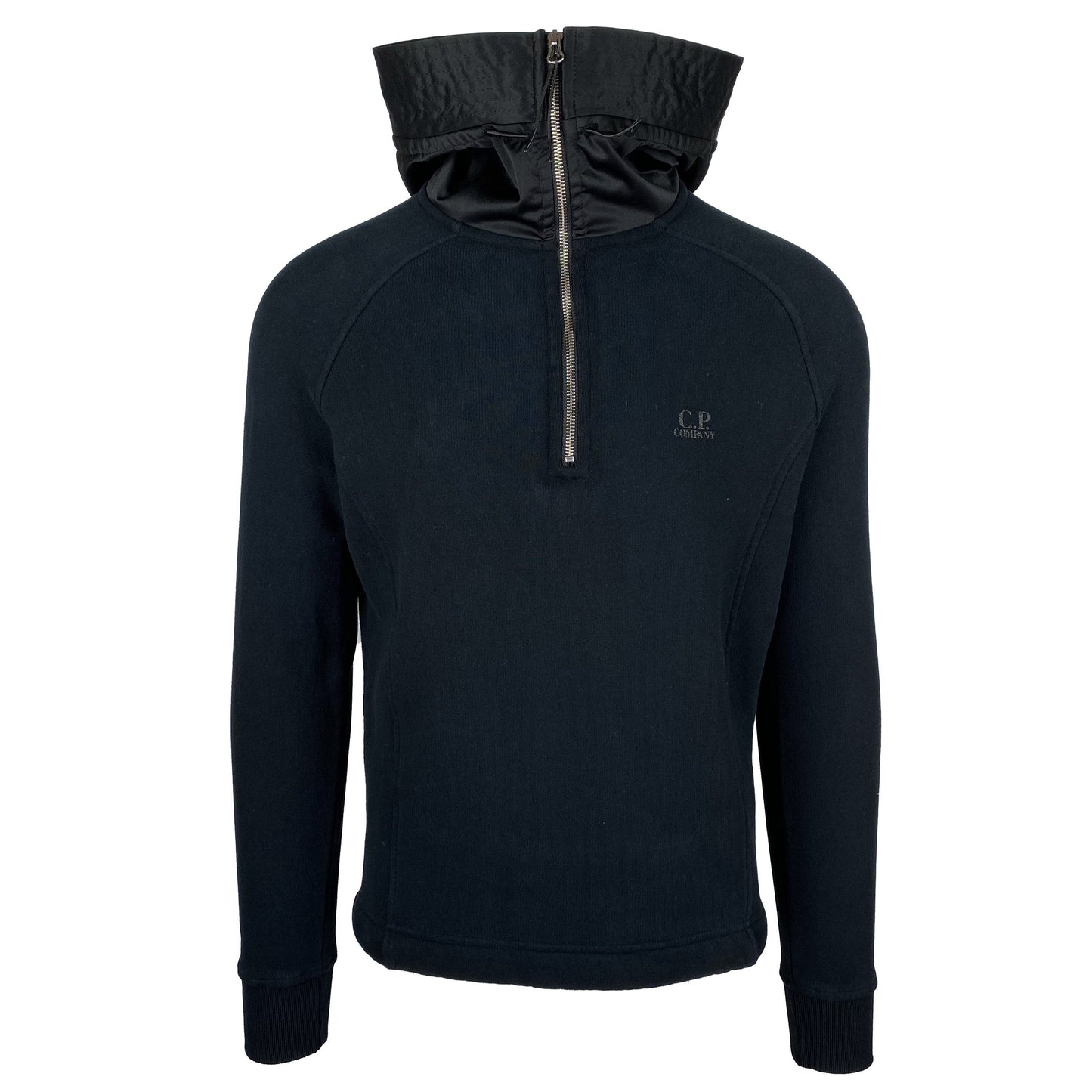 CP Company Black Zip Nylon Hoodie