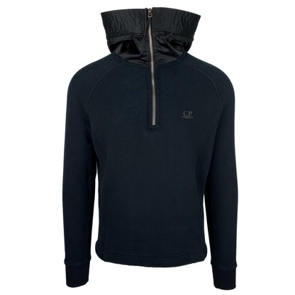CP Company Black Zip Nylon Hoodie