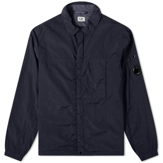 CP Company Navy Nylon Zip Overshirt
