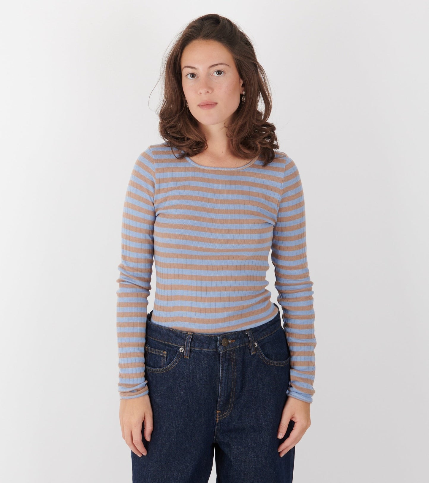 101 Rib Broadway Camel/Light Blue