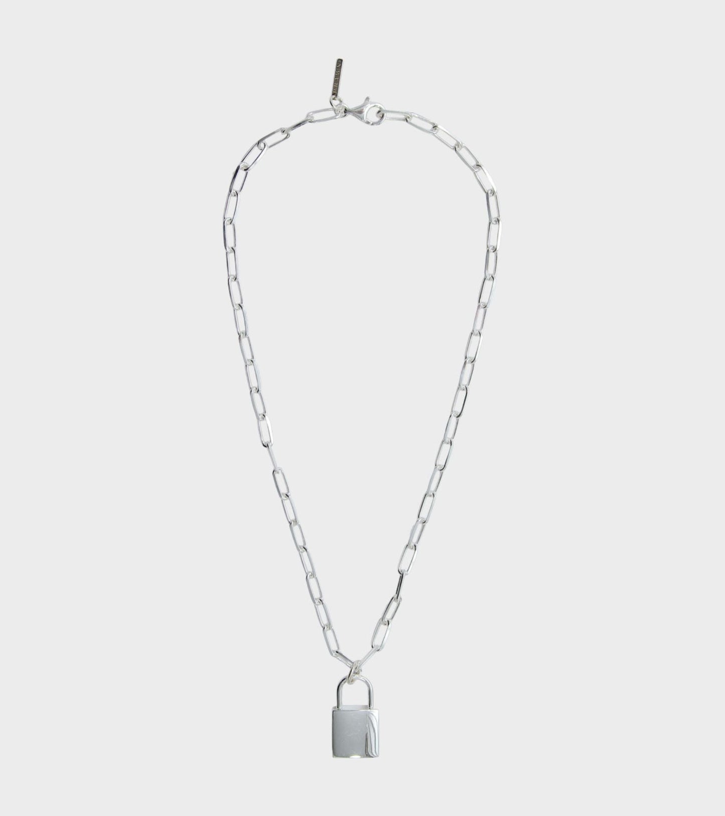 Padlock Necklace Silver