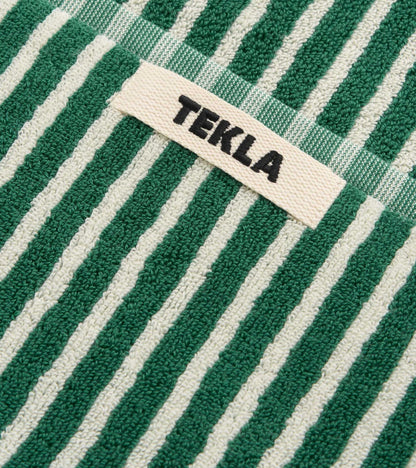 Bath Towel 70x140 Teal Green Stripes