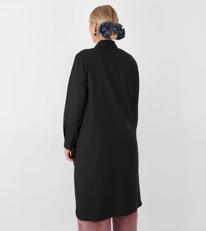 String Dress Tropical Black