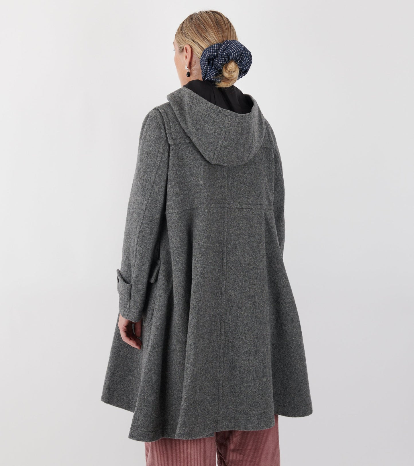 Hooded Wool Coat Grey