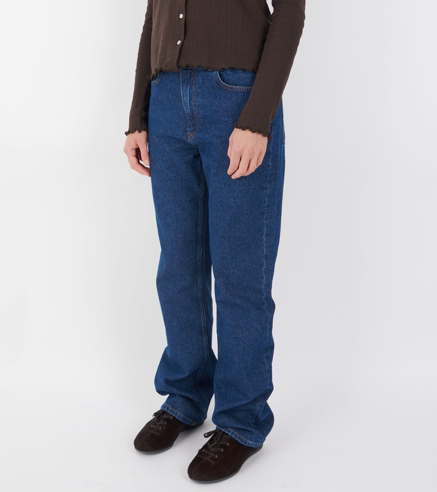Cooper Highwaist Straight Jeans Mid Blue