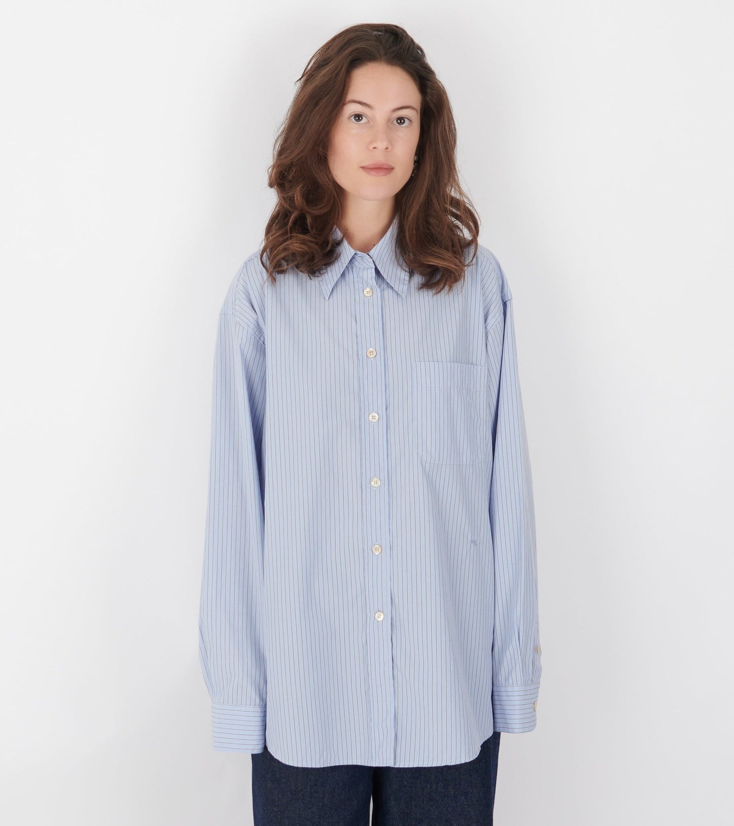 W Precious Shirt Typewriter Stripe Poplin