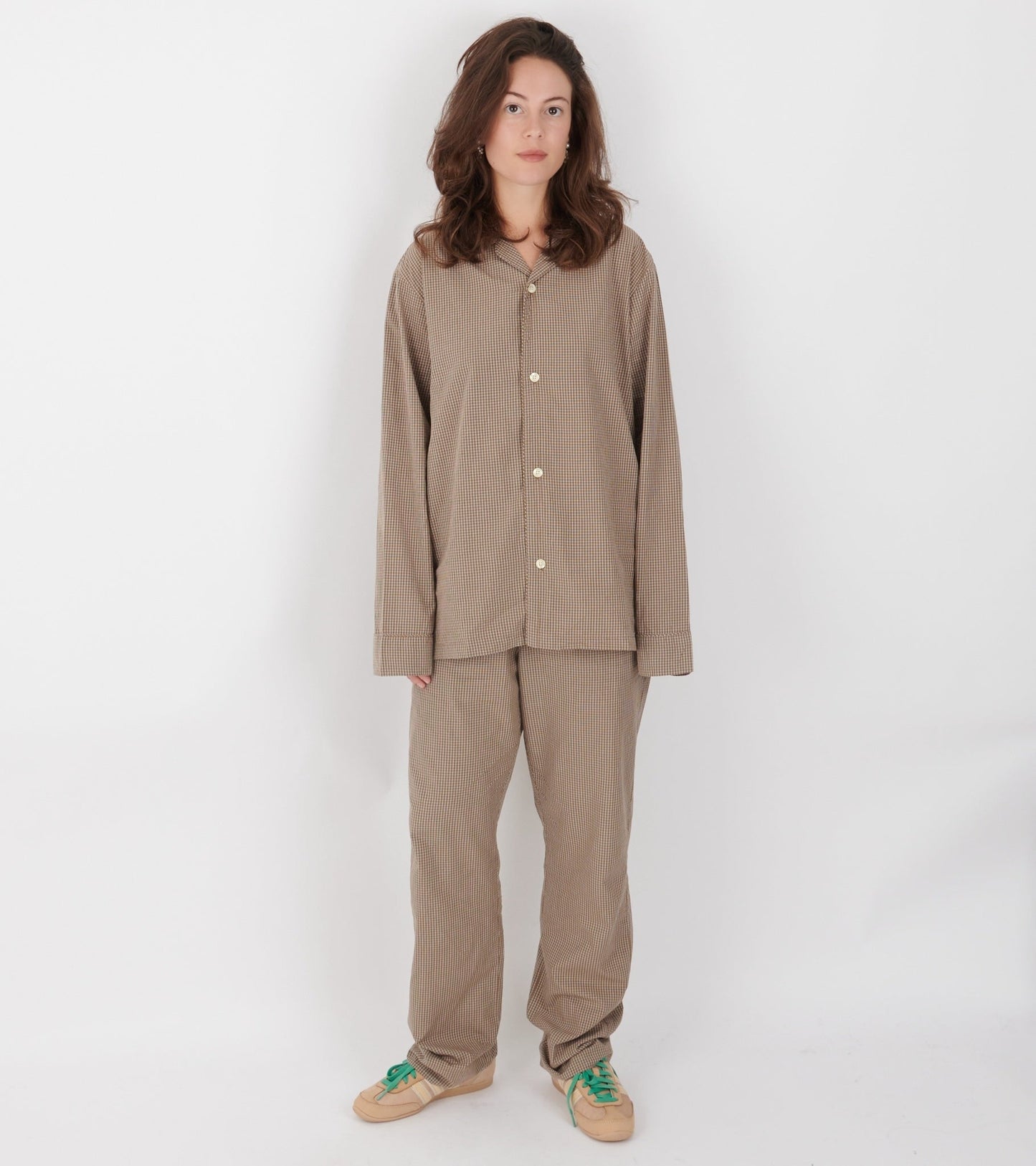Classic Pyjamas Check Mix Fossil