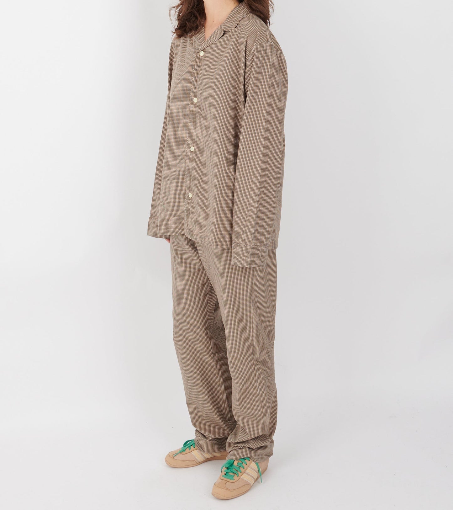 Classic Pyjamas Check Mix Fossil